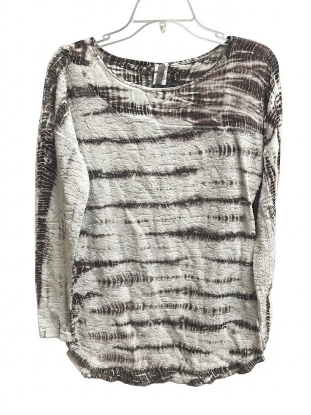 XCVI Mixed Media Tie Dye Long Sleeve Top Small EUC psm9210t Lagenlook Tunic